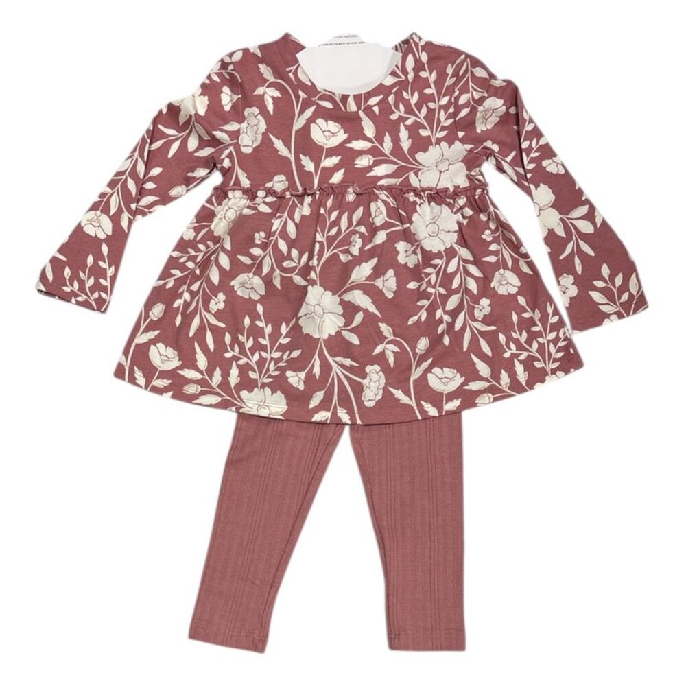 Member's Mark Baby Girls Easy Pull-On 2-Piece Playwear Set - Pink Floral